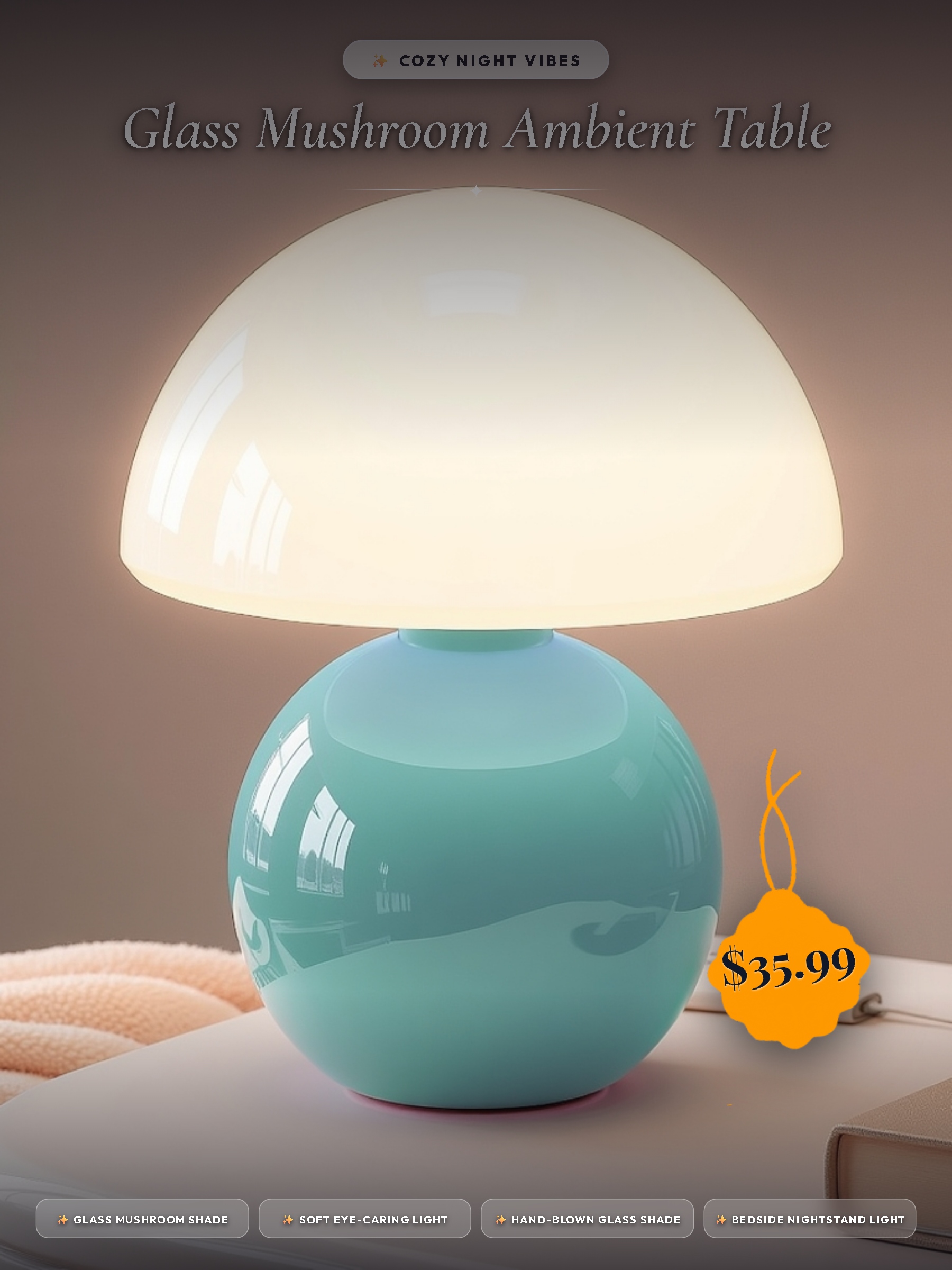 Mushroom Lamp Table Lamp for