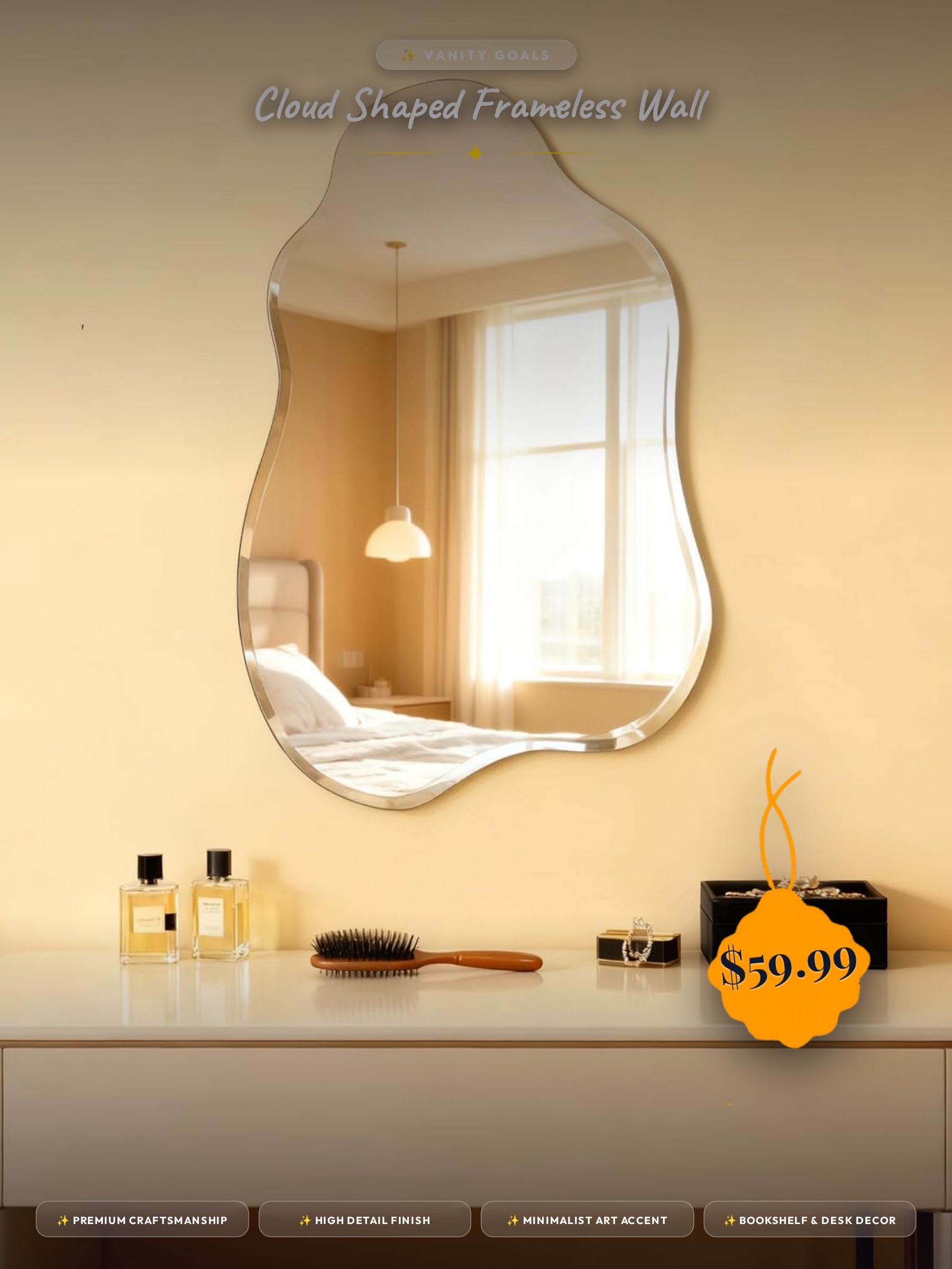 Cloud Shaped Frameless Wall