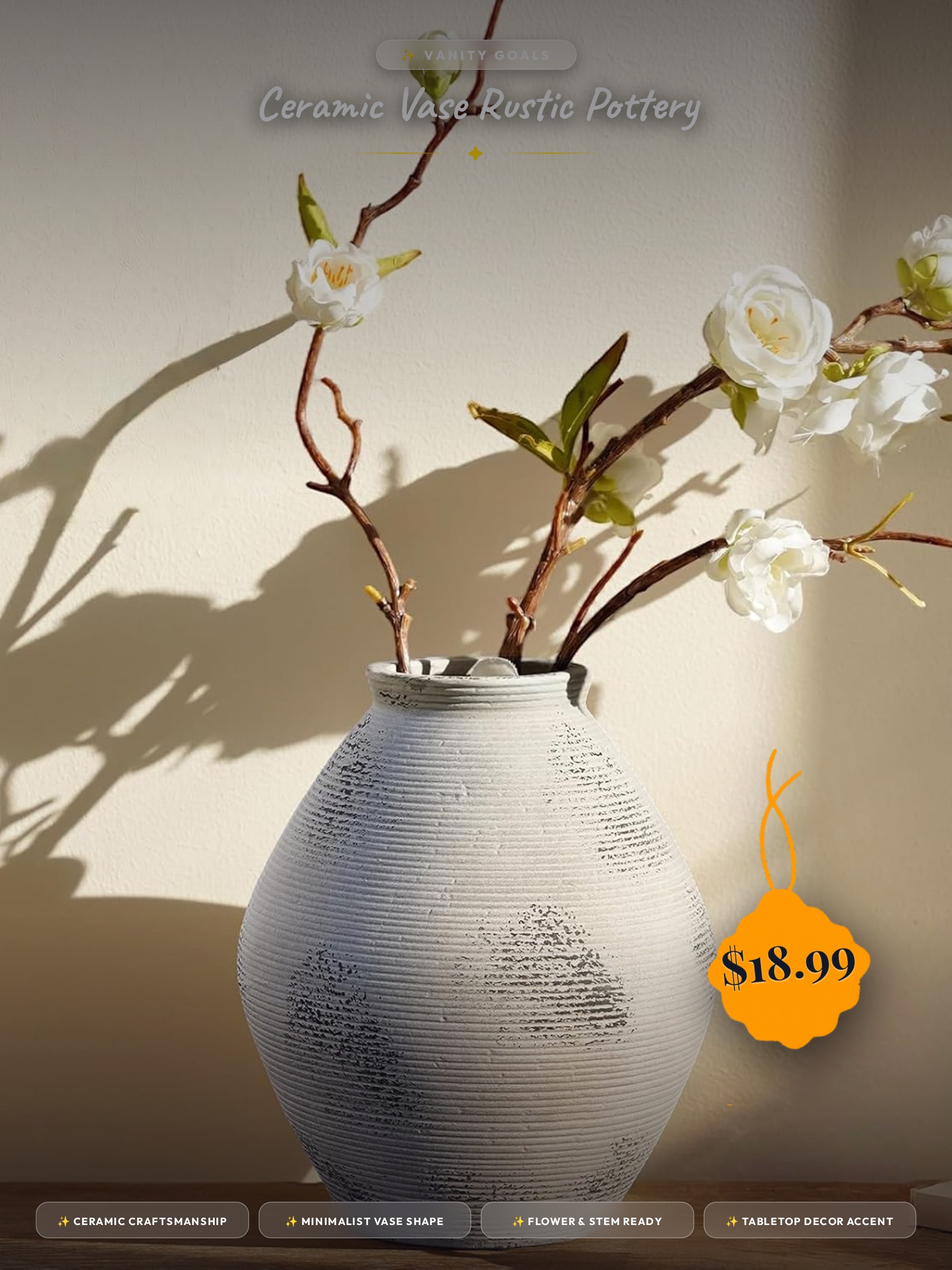 Ceramic Vase Rustic Pottery